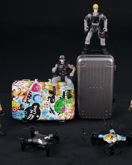 New Luggage Box Storage Box Folding Mini UAV Aerial Photography Remote Control Four Axis Children's Toys Drone