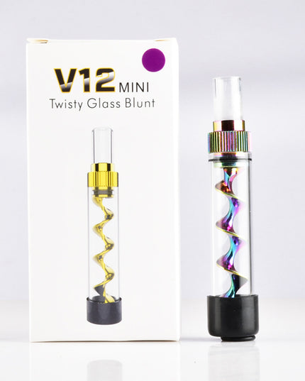 Spiral Pipe Atomizer Mini Pipe Glass Twisty Blunt Dry Herb