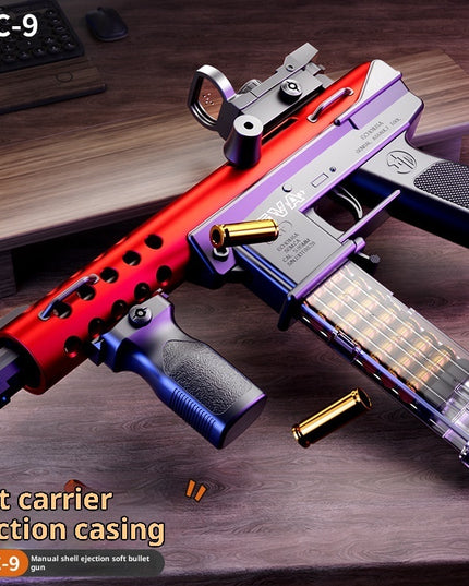 TEC-9 Soft Bullet Gun Manual Shell Throwing Submachine Gun Model