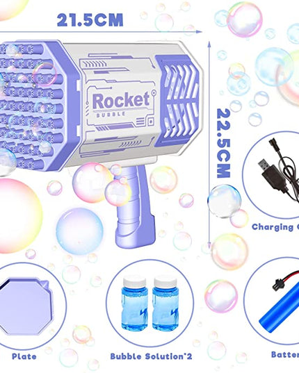 Soap Bubble Gun Machine with 69 Holes