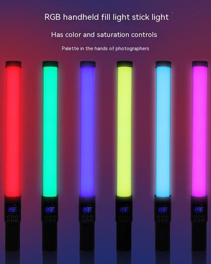 LED Handheld Full Color RGB Stick Light Photography Light Color Adjustable
