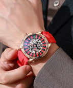Rose Gold Shell Red Glue Strap