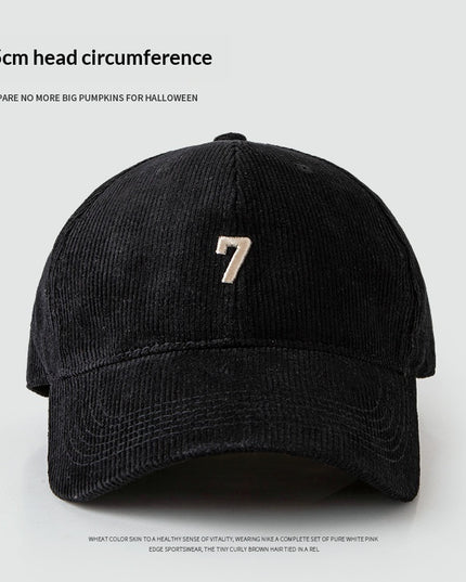 Mens Wide-Brim Corduroy Baseball Cap Stylish And Versatile