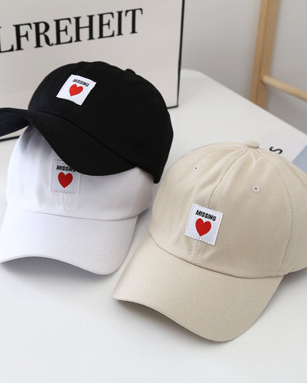Fashion Love Patch Curved Brim Baseball Hat