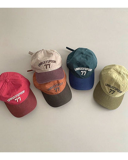 Stylish Casual Soft-crown Color-block Baseball Cap For Kids