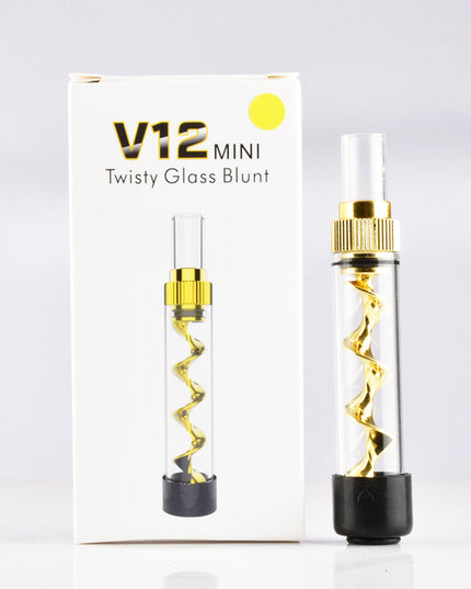 Spiral Pipe Atomizer Mini Pipe Glass Twisty Blunt Dry Herb