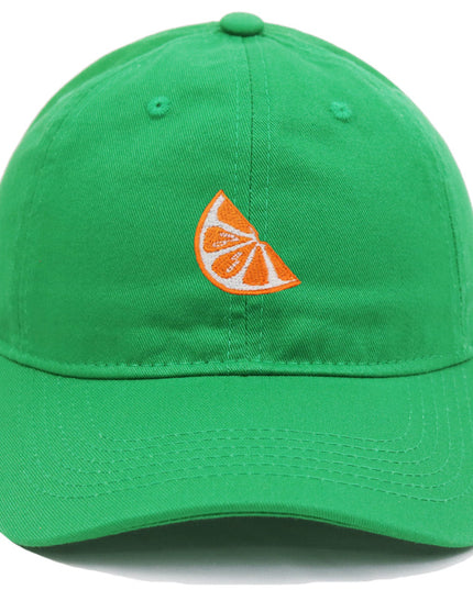 Orange Embroidered Baseball Cap Women's Cotton Soft Top