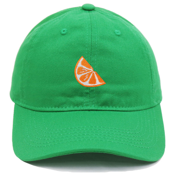 Orange Embroidered Baseball Cap Women's Cotton Soft Top