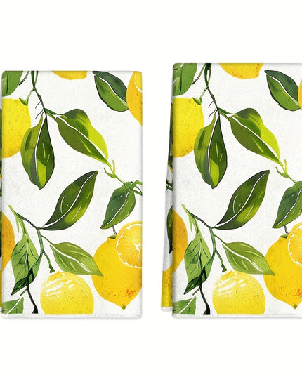 Household Polyester Digital Printing Green Lemon Dishwashing Scouring Pad