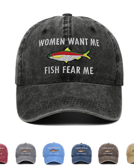 Men's And Women's All-match Embroidered E-washed Baseball Cap Outdoor Sun Protection