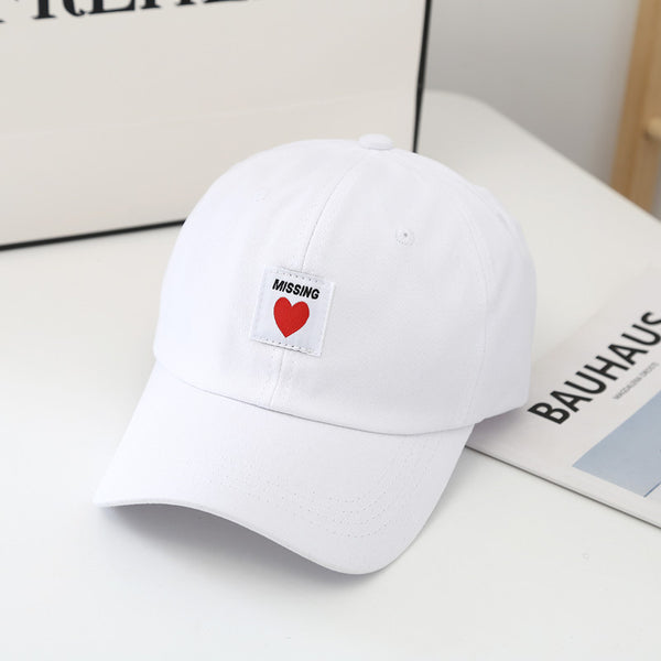 Fashion Love Patch Curved Brim Baseball Hat