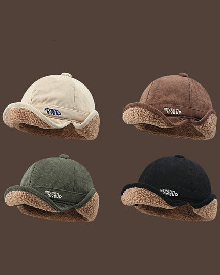 Internet Celebrity Ins Cashmere Thick Warm Duck Tongue Earflaps Cap