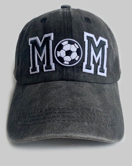 Retro Simple Football Mom Letter Embroidered Baseball Cap