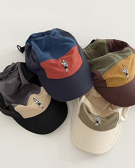 American Style Retro Fashion Brand Contrast Color Fast-drying Five-piece Hat