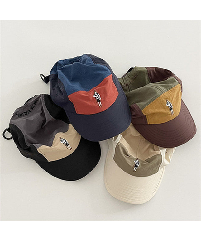 American Style Retro Fashion Brand Contrast Color Fast-drying Five-piece Hat