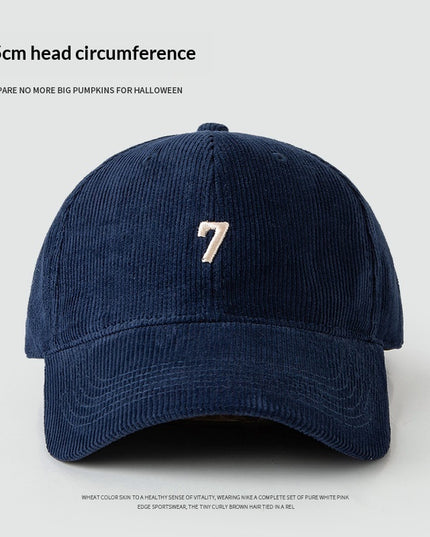 Mens Wide-Brim Corduroy Baseball Cap Stylish And Versatile