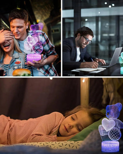 3D Lamp Acrylic USB LED Night Lights Neon Sign Lamp Xmas Christmas Decorations For Home Bedroom Birthday Decor Valentines Day Gifts