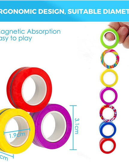 Camouflage Moonlight Magnetic Fingertip Spinning Top Decompression Toy Set