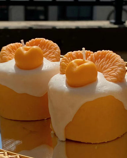 Orange Cute Fruit Cream Cupcake Scented Candles