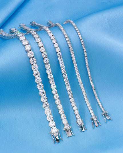 2-6mm Full Set Moissanite Girl S925 Silver Ao Advanced Design Bracelet