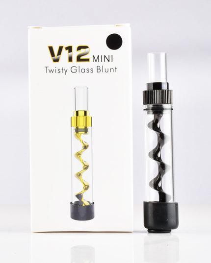Spiral Pipe Atomizer Mini Pipe Glass Twisty Blunt Dry Herb