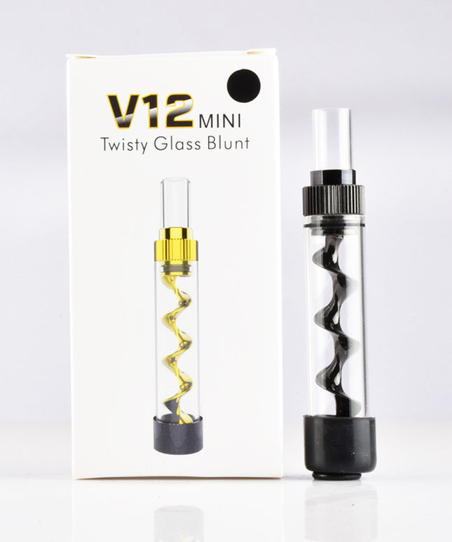 Spiral Pipe Atomizer Mini Pipe Glass Twisty Blunt Dry Herb