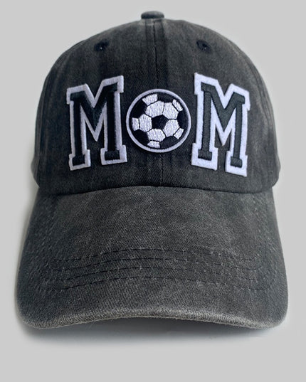 Retro Simple Football Mom Letter Embroidered Baseball Cap