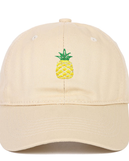 Pineapple Embroidered Baseball Cap Tide Travel Leisure