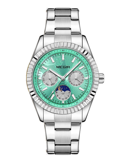 Lunar Phase Business Steel-Strap Waterproof Quartz Men's Watch
