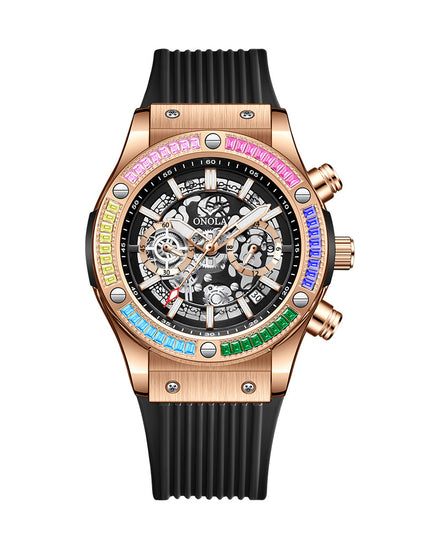 Men's Fashionable All-match Waterproof Multi-functional Quartz Watch