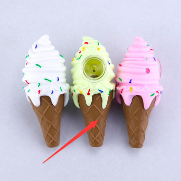 Ice Cream Pipe, Glass Bowl Pipe, Silicone Pipe