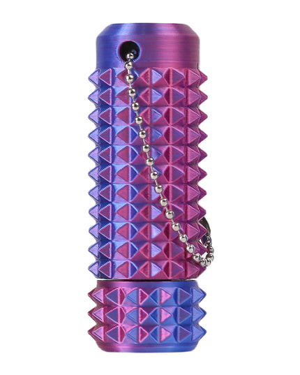 2RD GEN Stress Relief Fidget Keychain 28g --Thick Spike Blue-Green Grip, Rotatable Bearing For Focus & Palm Massage,