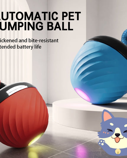 Smart Dog Cat Toy Ball Electronic Interactive Pet Toy Moving Ball Rope USB 3 Modes Automatic Moving Bouncing For Puppy Chew Products Pets Products