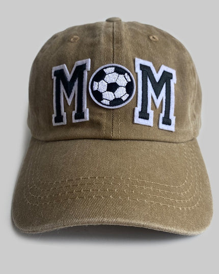 Retro Simple Football Mom Letter Embroidered Baseball Cap