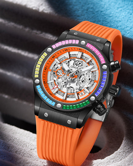 Men's Fashionable All-match Waterproof Multi-functional Quartz Watch