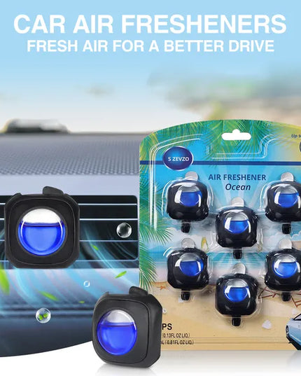 6 Scent 6 Clips Car New Car Scent Car Air Freshener Car Vent Clip, Long Lasting, 4ml Per Unit Safe Materials Easy To Use, Refresh Anytime