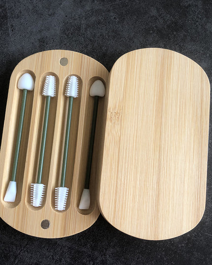 4-pack Biodegradab Bamboo Cotton Buds Reusable Ear Swab