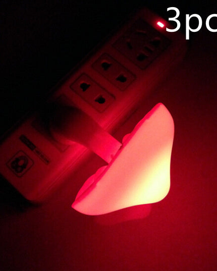 LED Night Light Mushroom Wall Socket Lamp EU US Plug Warm White Light-control Sensor Bedroom Light Home Decoration