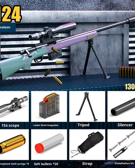 M24 Shell Throwing Sniper Soft Bullet Gun Chameleon Simulation Model Sniper Rifle Toy