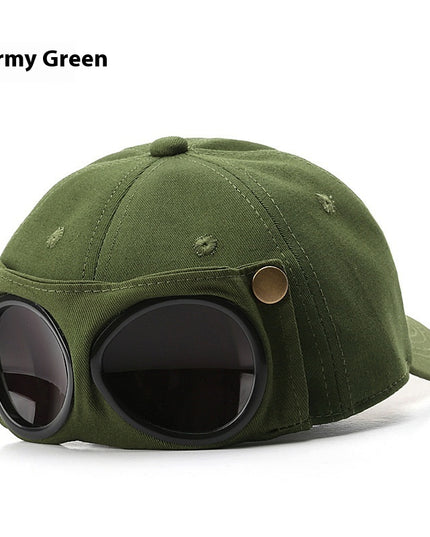Pilot Hat Personalized Glasses Peaked Cap Male Sunglasses Sunshade Spring And Summer All-match