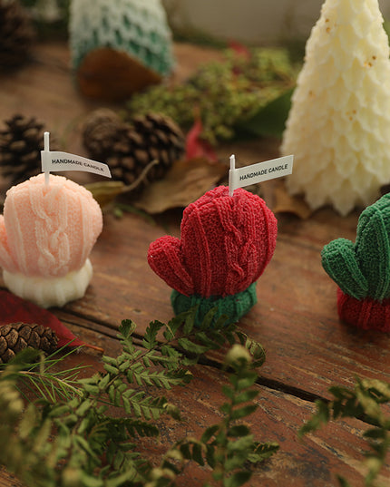 Woolen Gloves Candles Photography Props Creativity