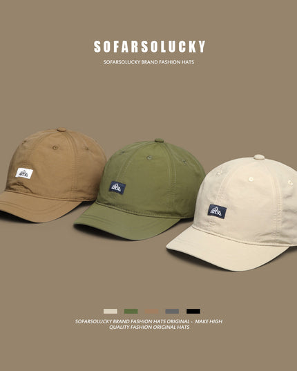 Simple Versatile American Retro Short-brim Cap