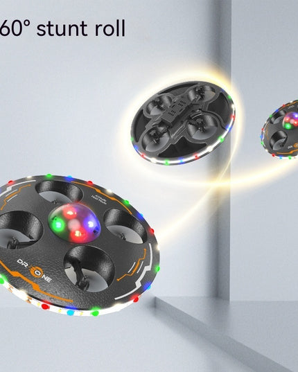 Remote Control Flying Saucer Drop-resistant Luminous Children UAV Toy