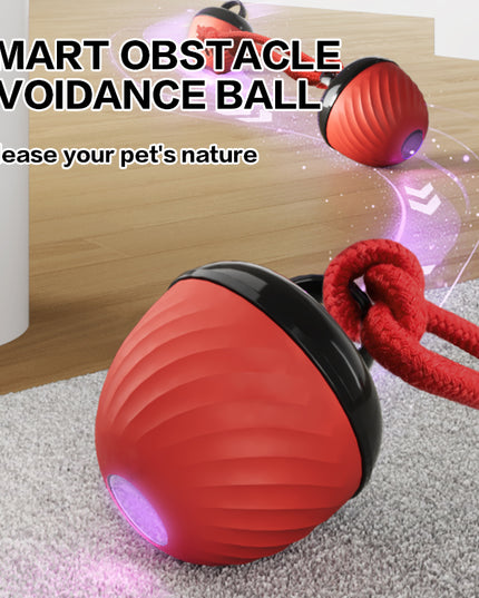 Smart Dog Cat Toy Ball Electronic Interactive Pet Toy Moving Ball Rope USB 3 Modes Automatic Moving Bouncing For Puppy Chew Products Pets Products