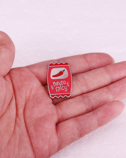 Nerve Spicy Sauce Pack Enamel Pin Mental Health Awareness Brooch Ornament