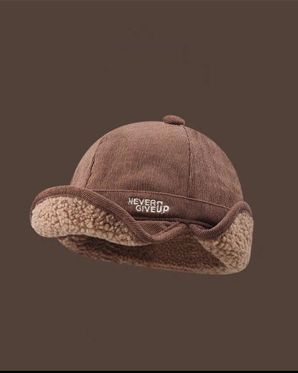 Internet Celebrity Ins Cashmere Thick Warm Duck Tongue Earflaps Cap