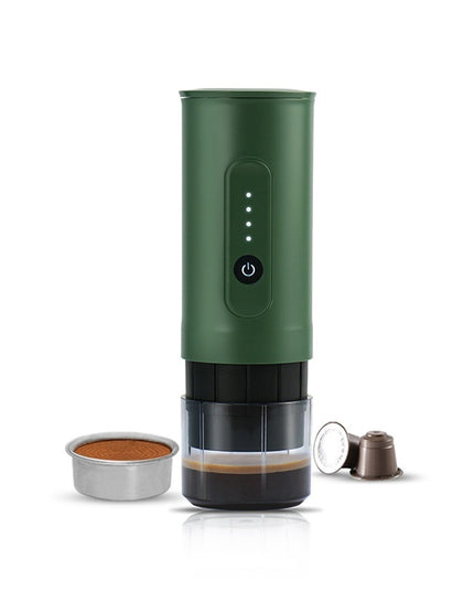 Portable Outdoor Coffee Machine Handheld Electric Ground Coffee Capsule Travel Car Charger