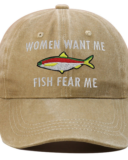 Men's And Women's All-match Embroidered E-washed Baseball Cap Outdoor Sun Protection