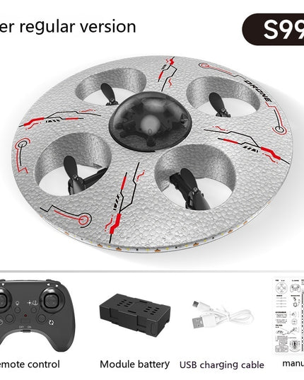Remote Control Flying Saucer Drop-resistant Luminous Children UAV Toy