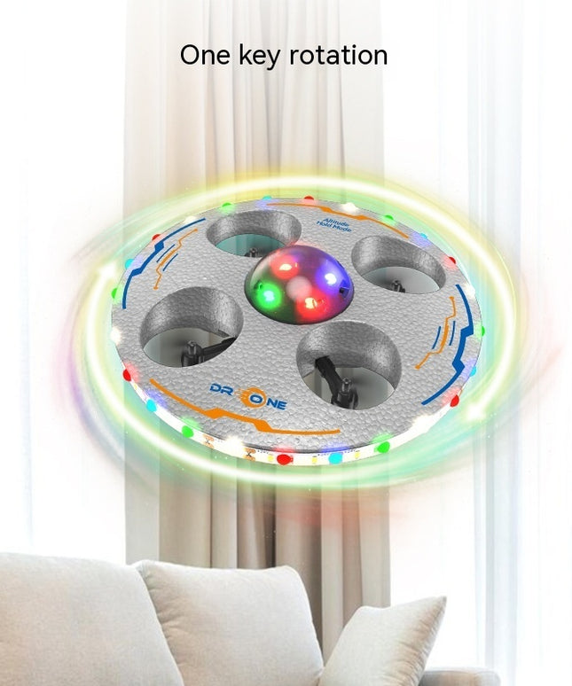 Remote Control Flying Saucer Drop-resistant Luminous Children UAV Toy
